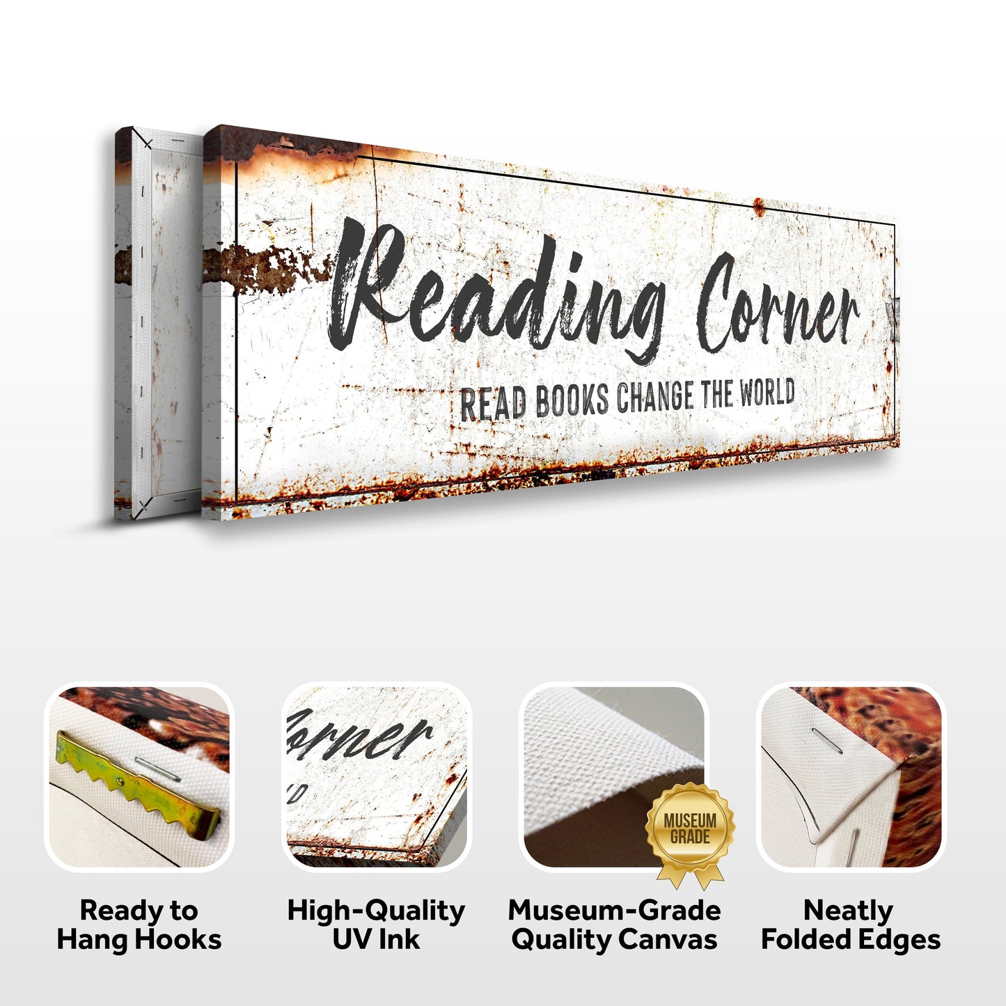 Reading Corner Personalized Canvas Sign