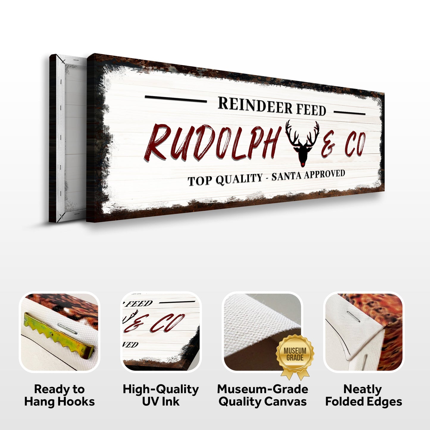 Rudolph And Co Christmas Canvas Sign