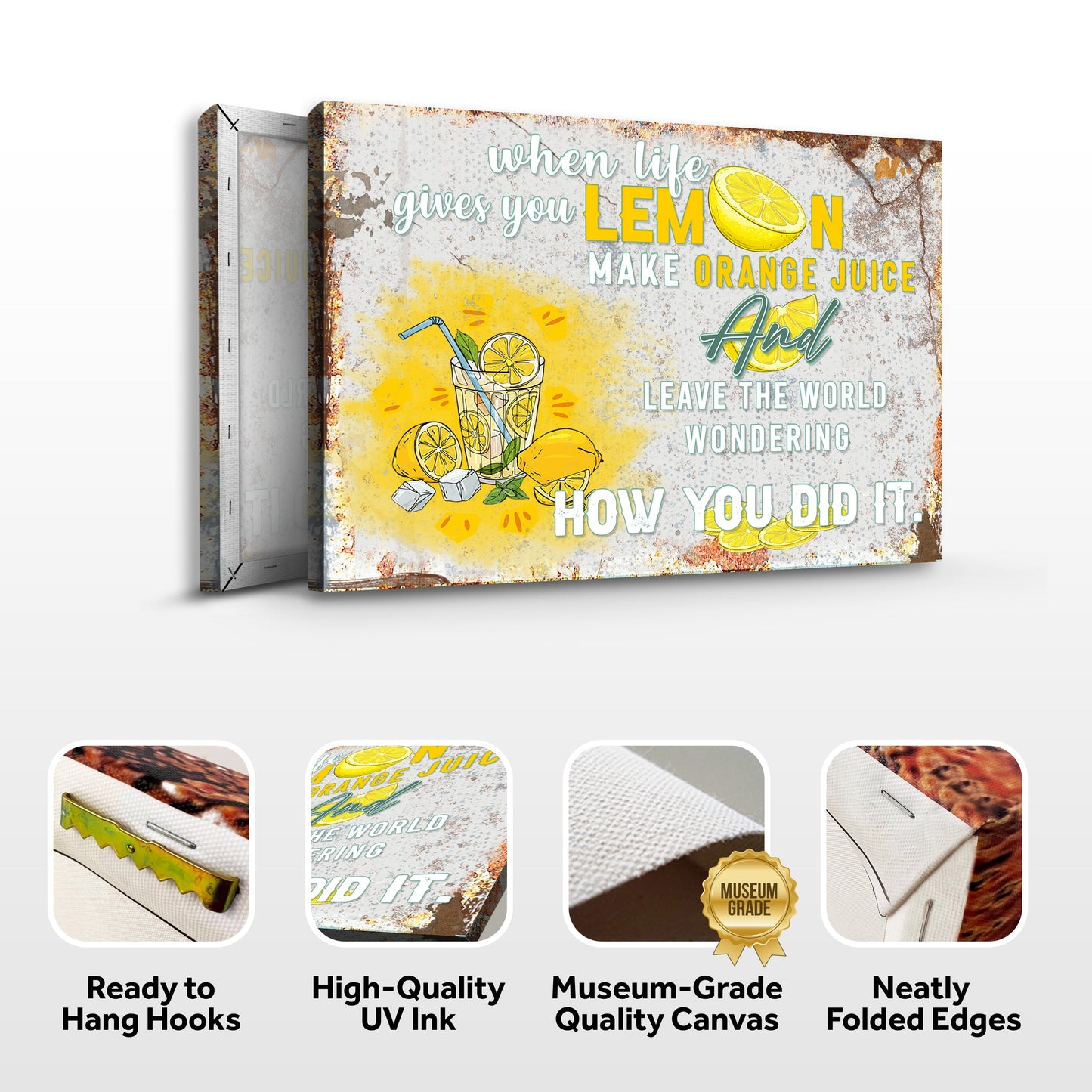 When Life Gives You Lemons Canvas Sign