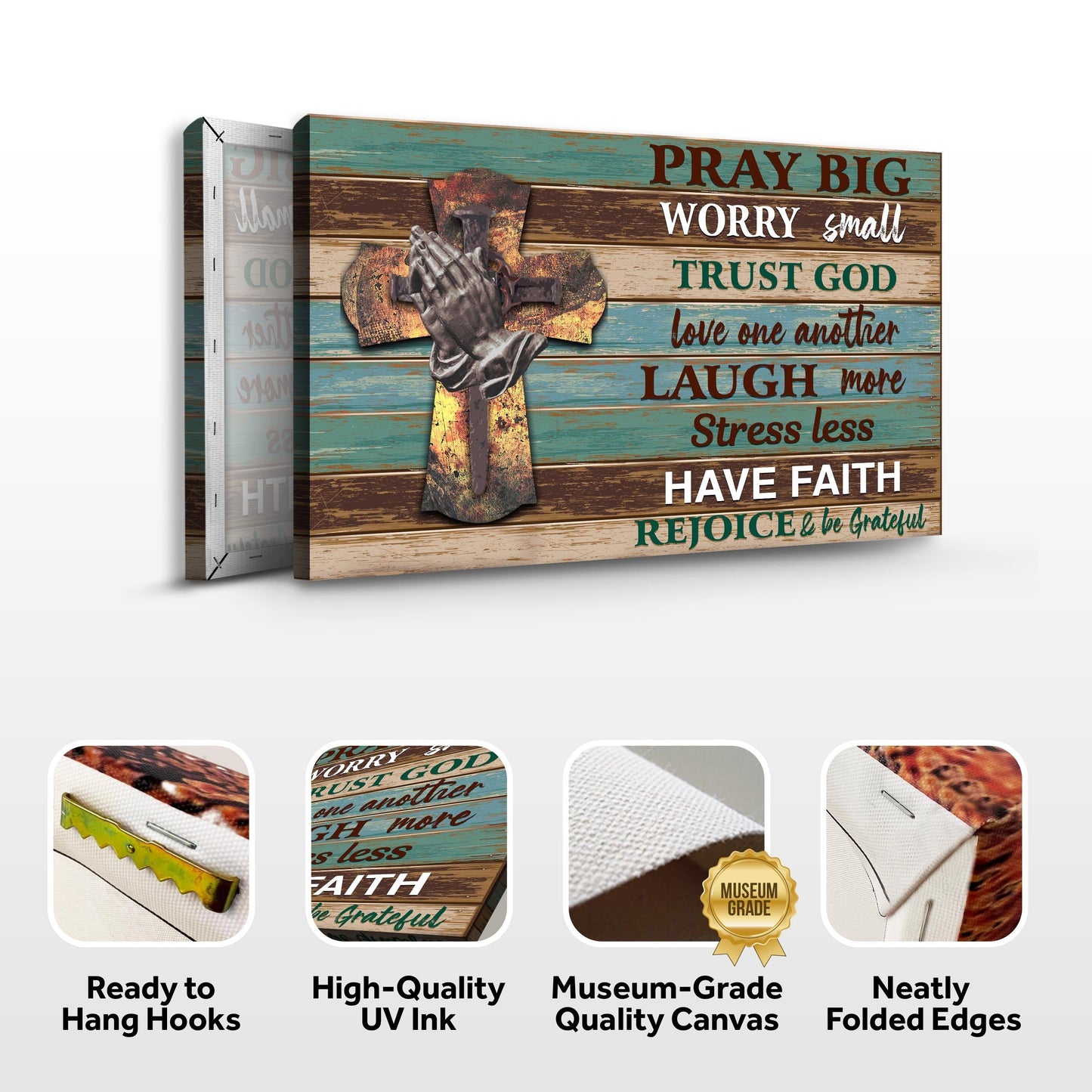 Pray Big Worry Small Faith Canvas Sign
