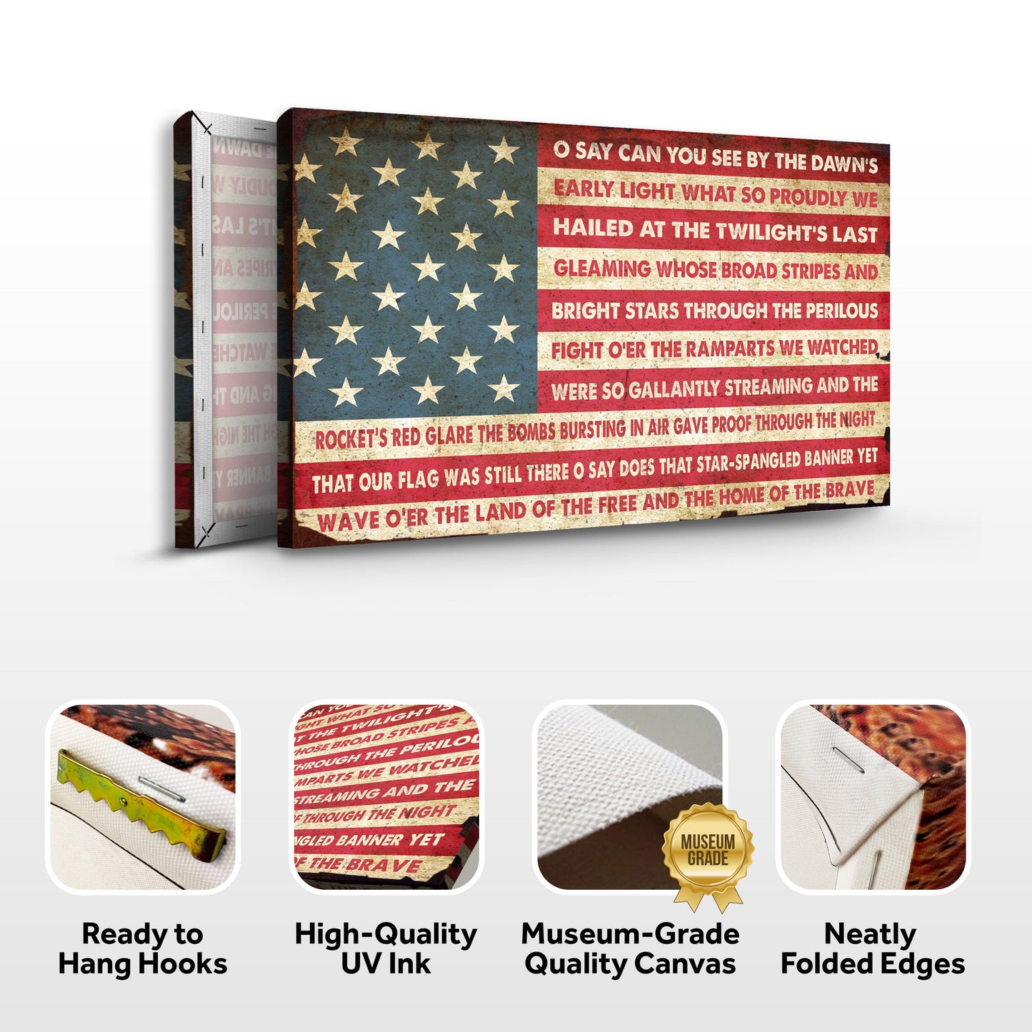 American Anthem Patriotic Canvas Sign