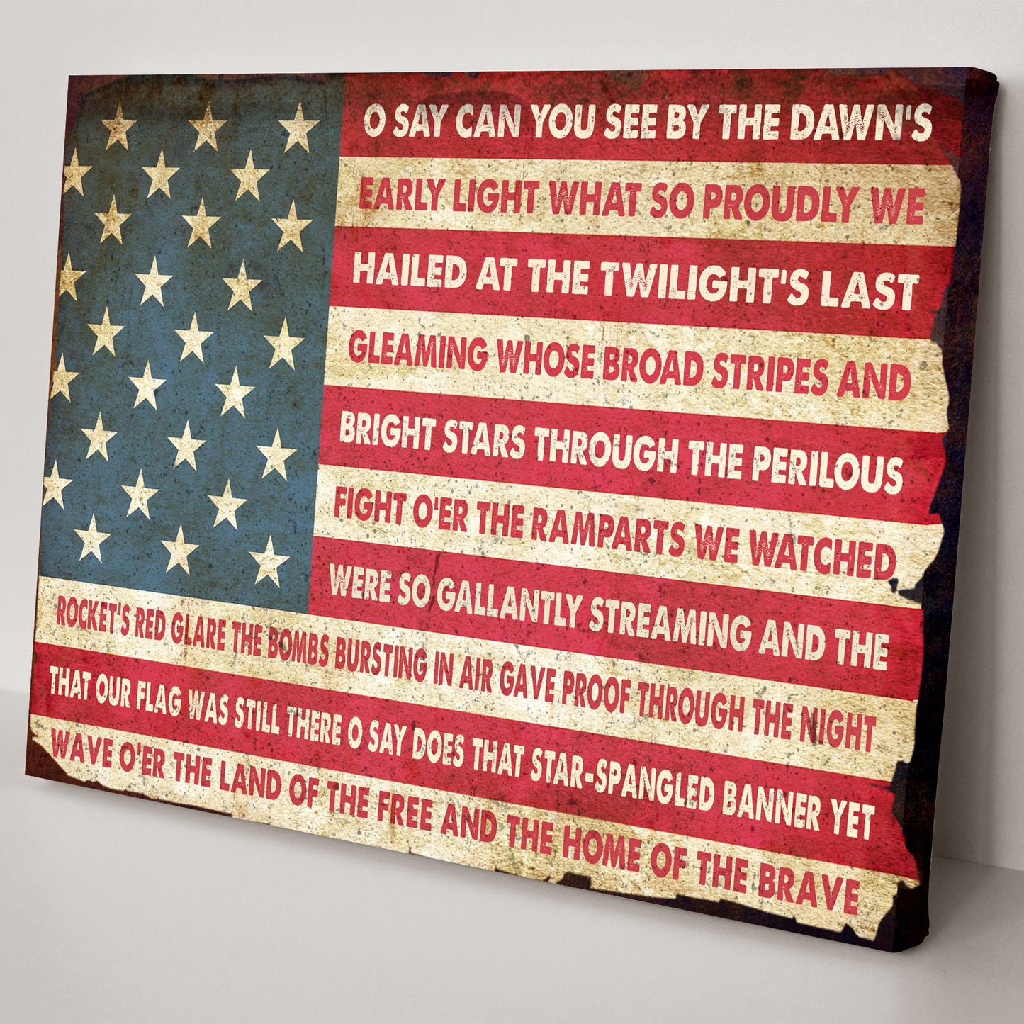 American Anthem Patriotic Canvas Sign