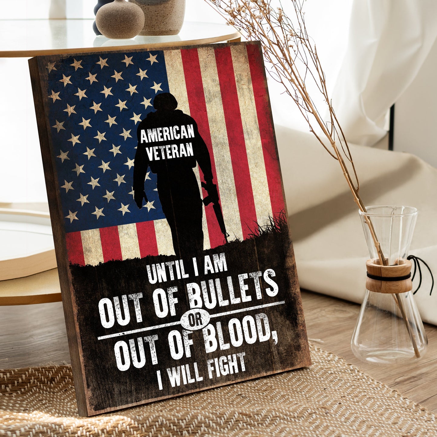 I Will Love You Until Couple Canvas Sign