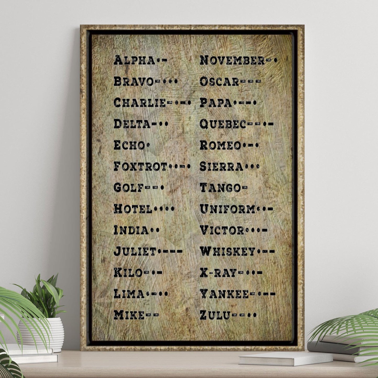 Personalized Morse Code Canvas Sign