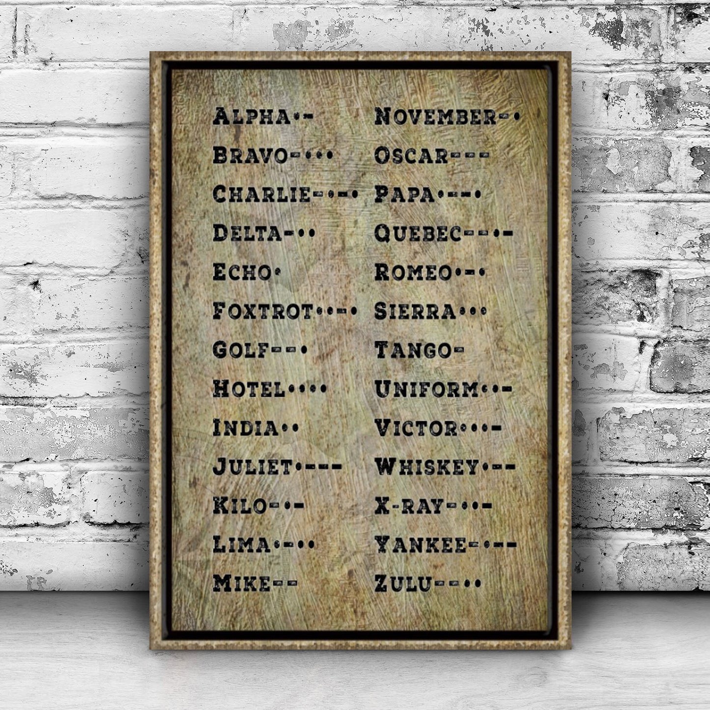 Personalized Morse Code Canvas Sign