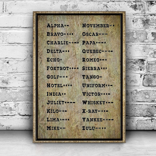 Personalized Morse Code Canvas Sign