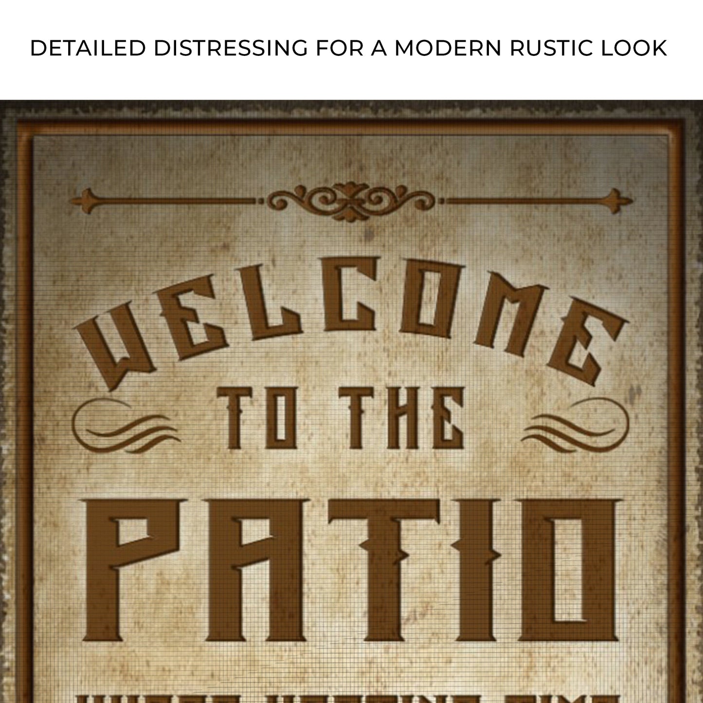 Welcome To The Patio Canvas Sign V
