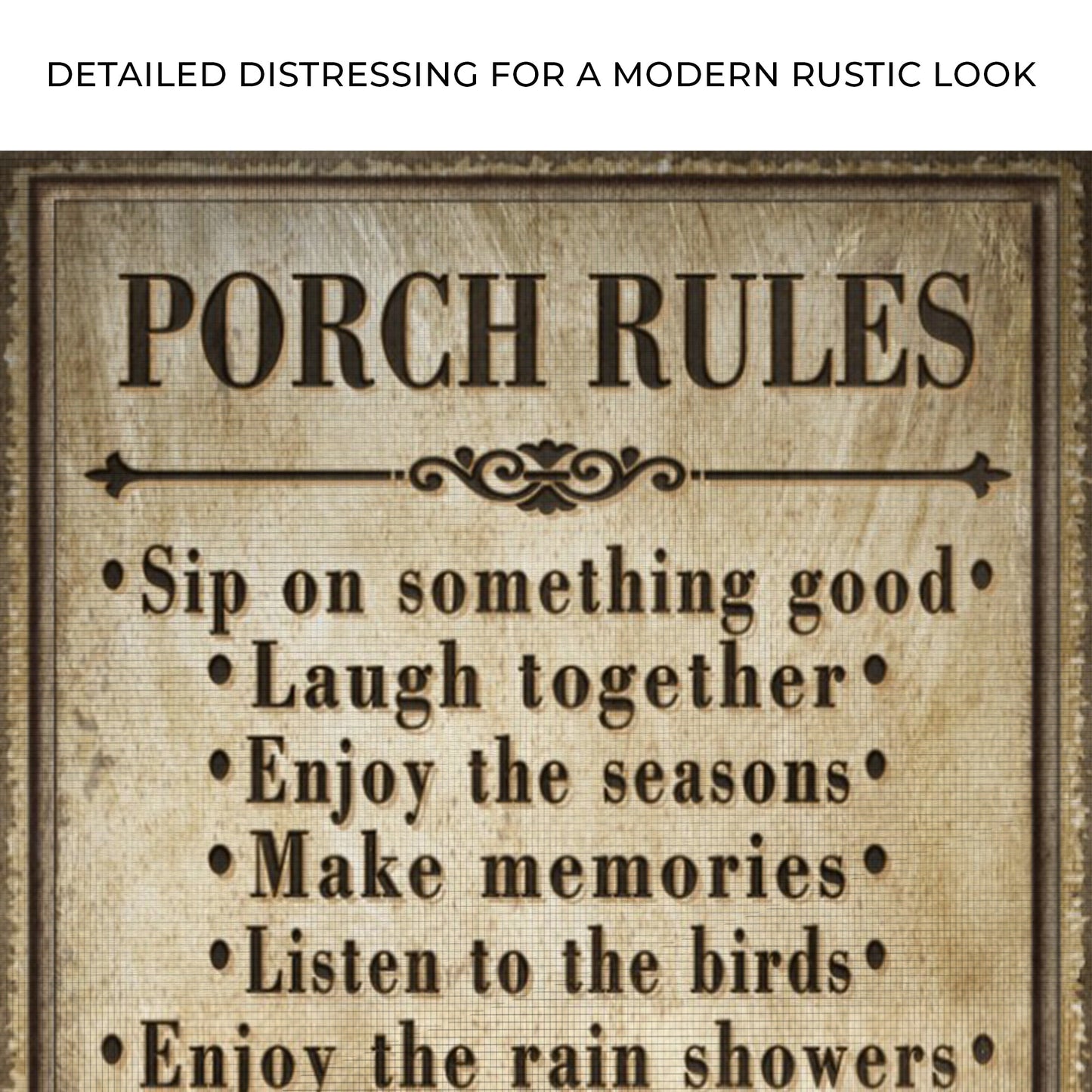Porch Rules Personalized Canvas Sign II