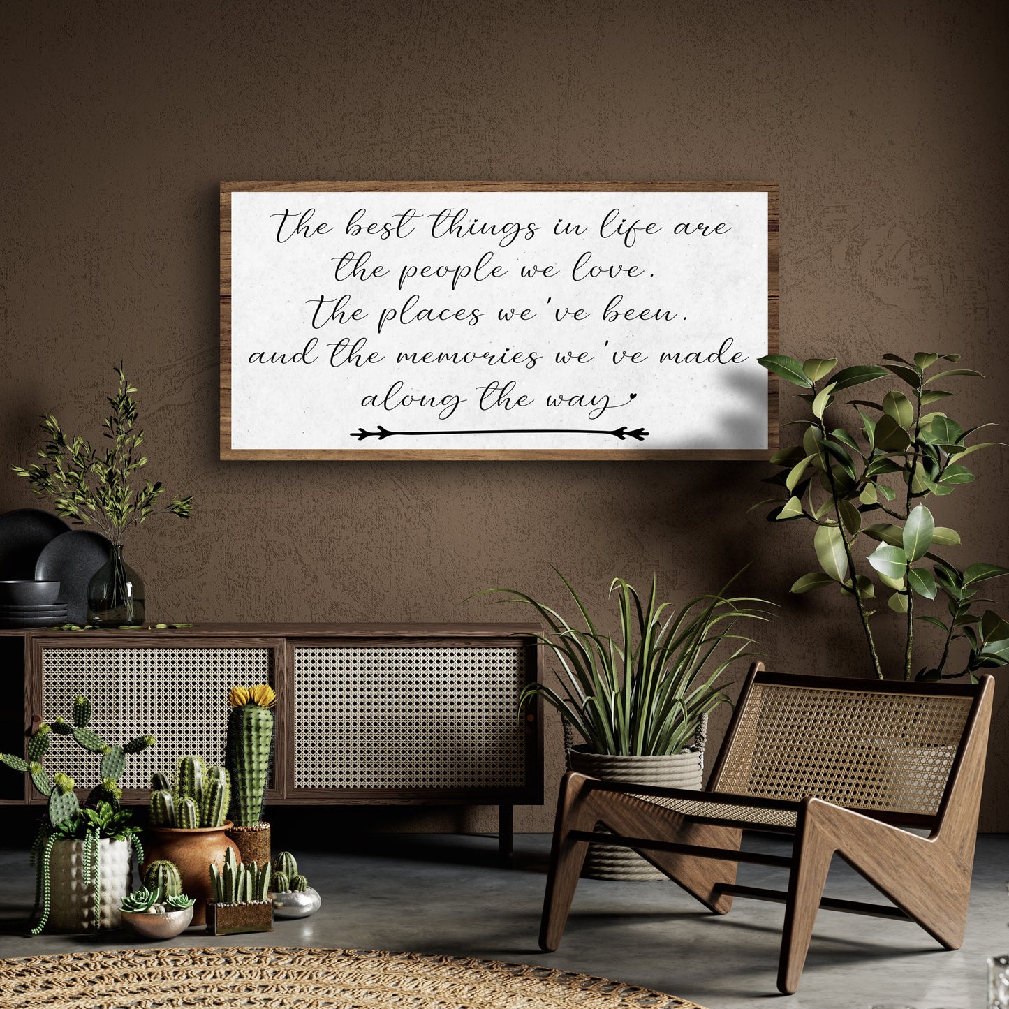 The Best Things in Life Canvas Wall Art Sign