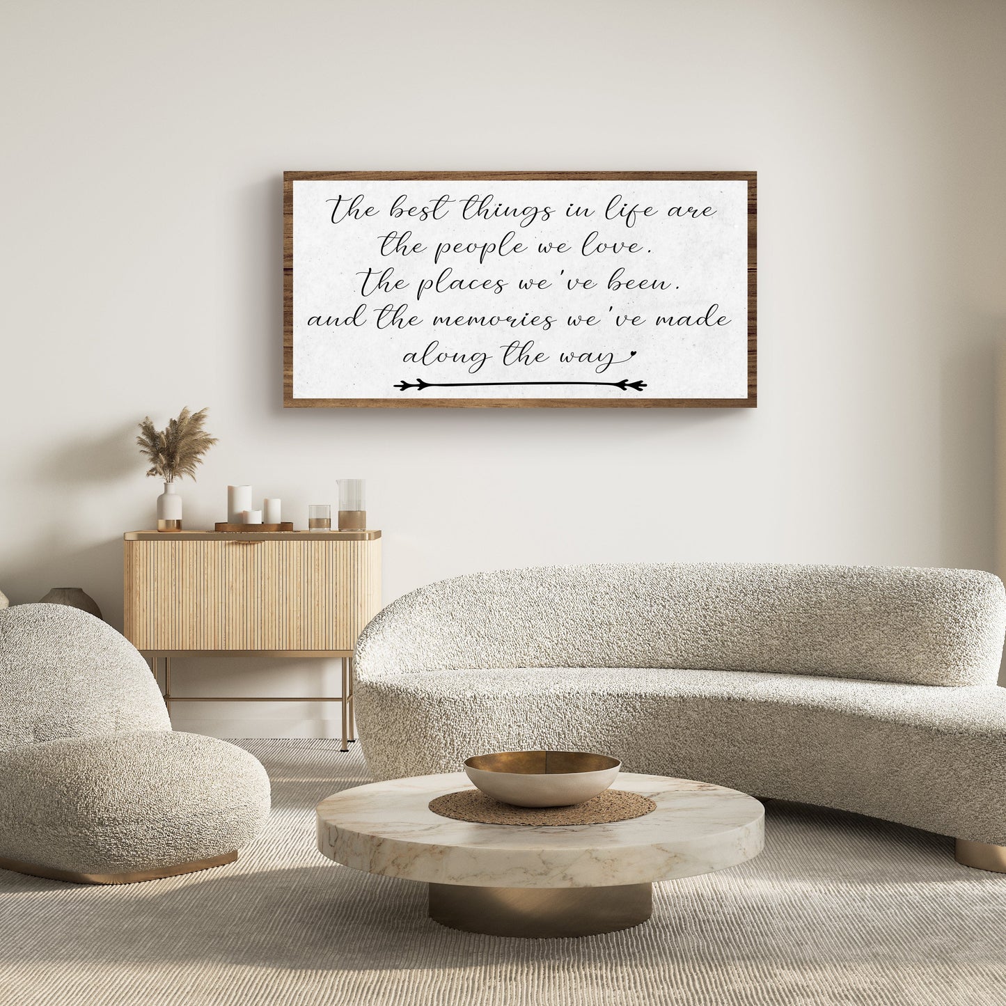 The Best Things in Life Canvas Wall Art Sign