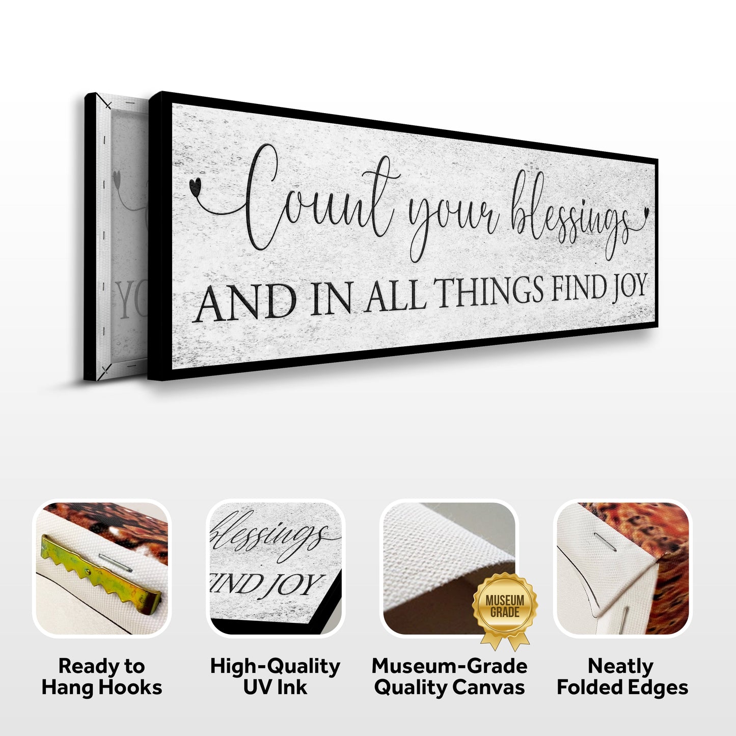 Count Your Blessings Canvas Wall Art