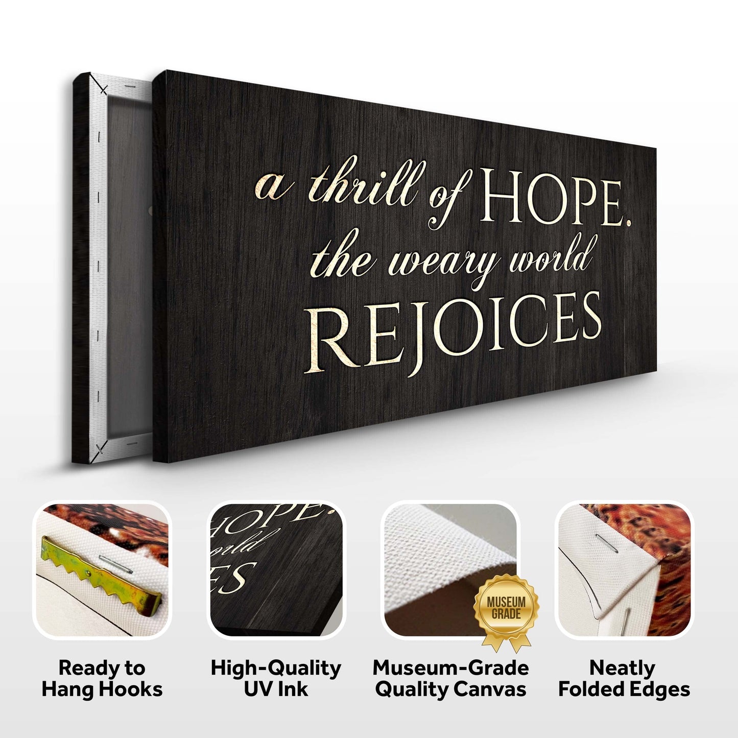 A Thrill Of Hope Canvas Sign