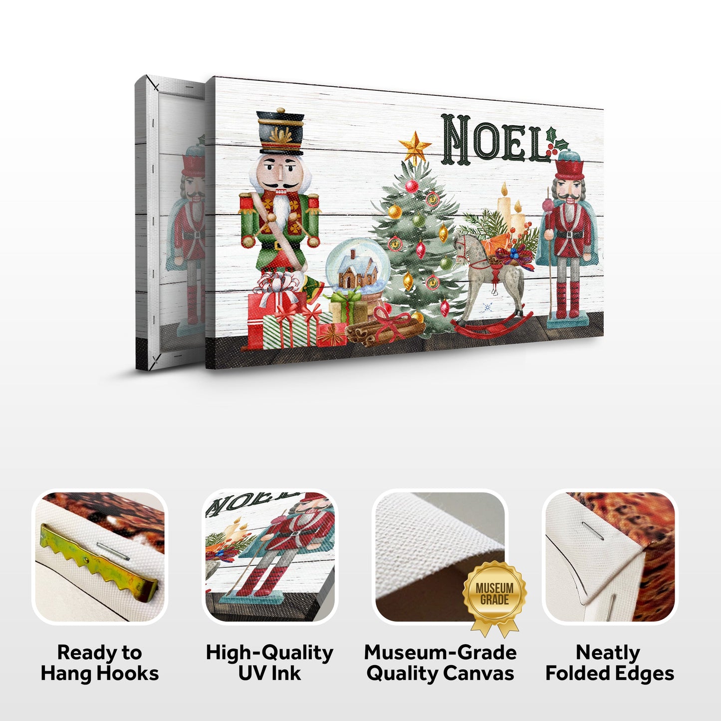 Nutcrackers Noel Christmas Canvas Wall Art