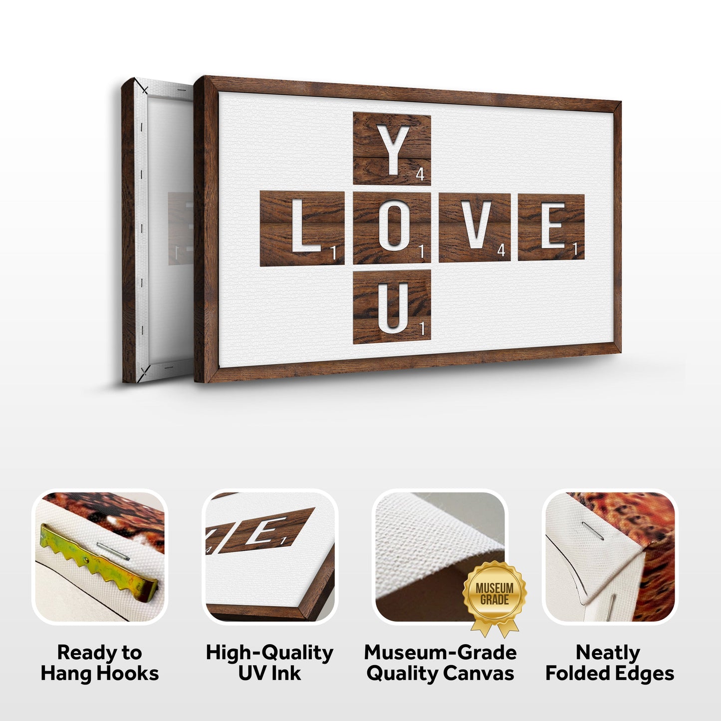 Valentine Love You Canvas Wall Art