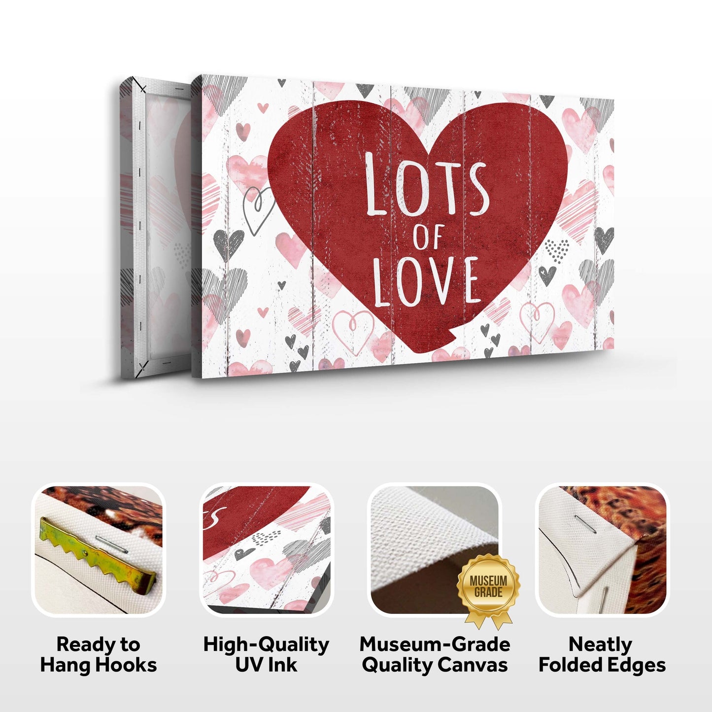 Valentine Lots of Love Canvas Wall Art