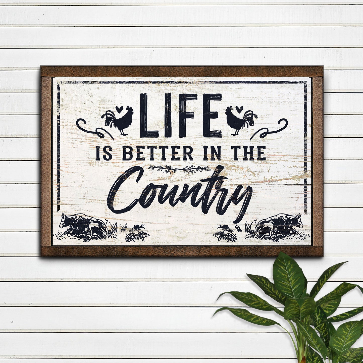 Life Is Better in the Country Canvas Wall Art