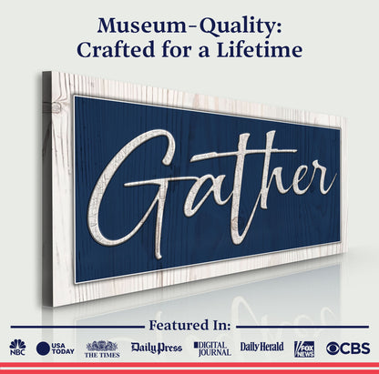 Gather Sign Canvas Wall Art - Minimalist