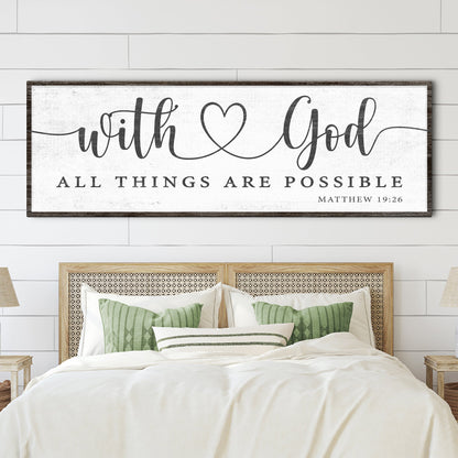 With God heart script canvas shown in a styled room setting, view 3