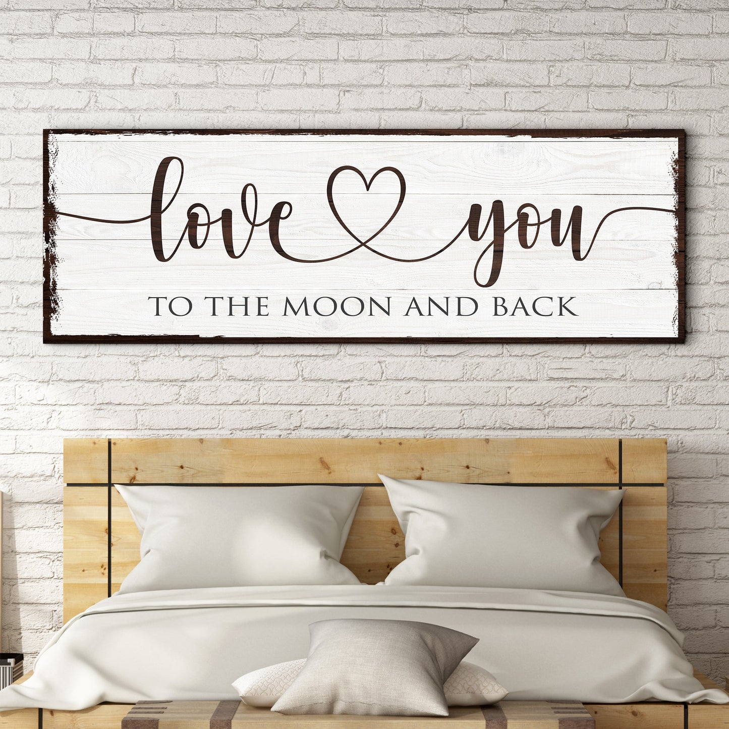 Love You to the Moon and Back Canvas Sign