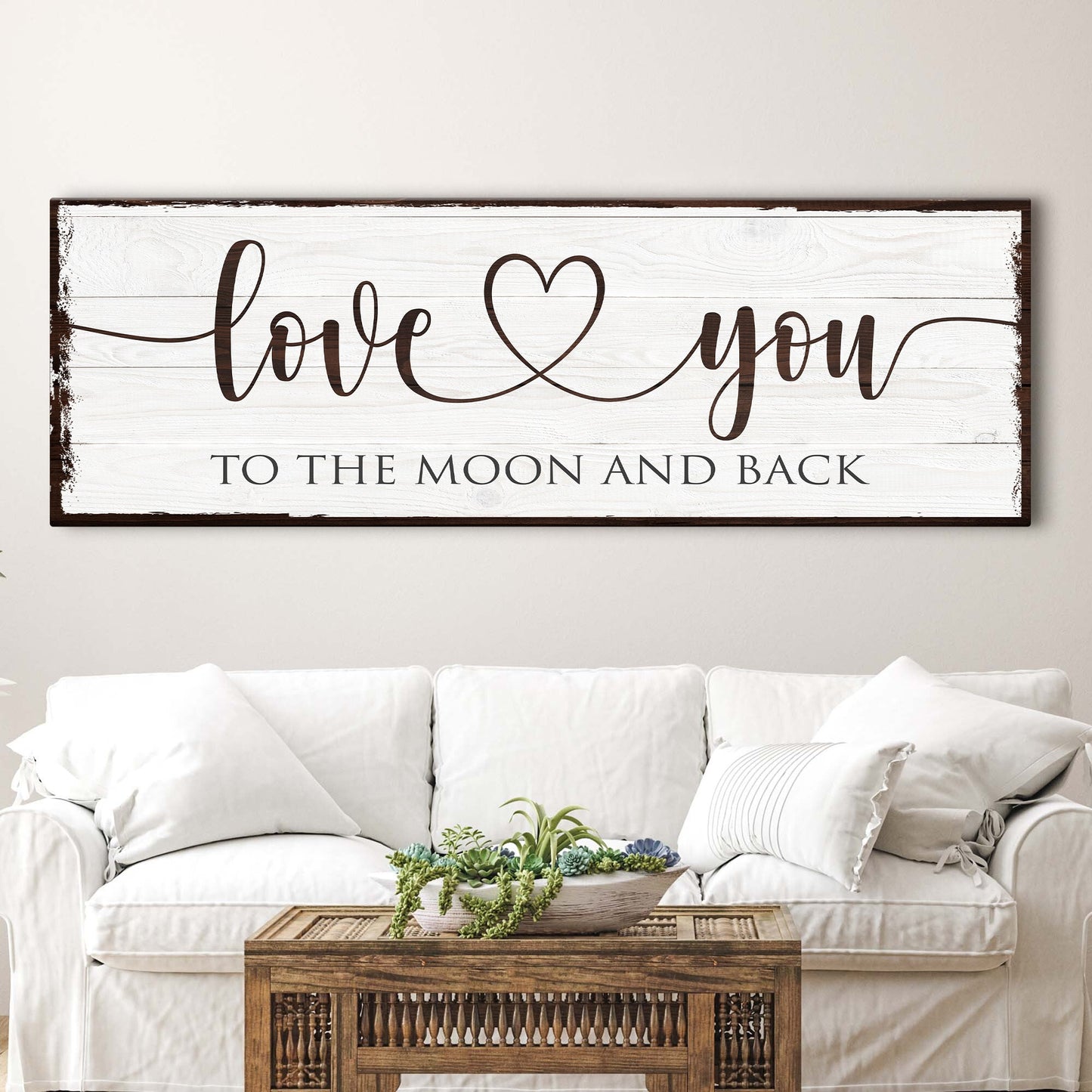Love You to the Moon and Back Canvas Sign