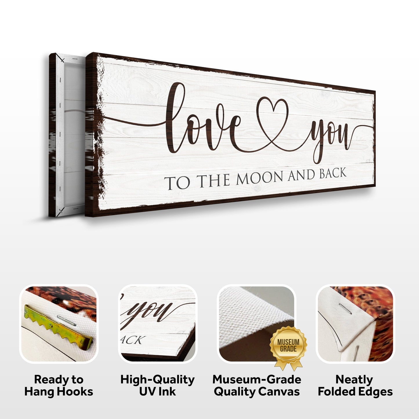 Love You to the Moon and Back Canvas Sign