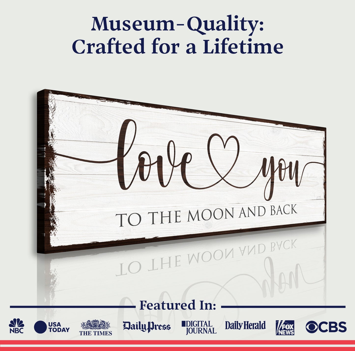 Love You to the Moon and Back Canvas Sign