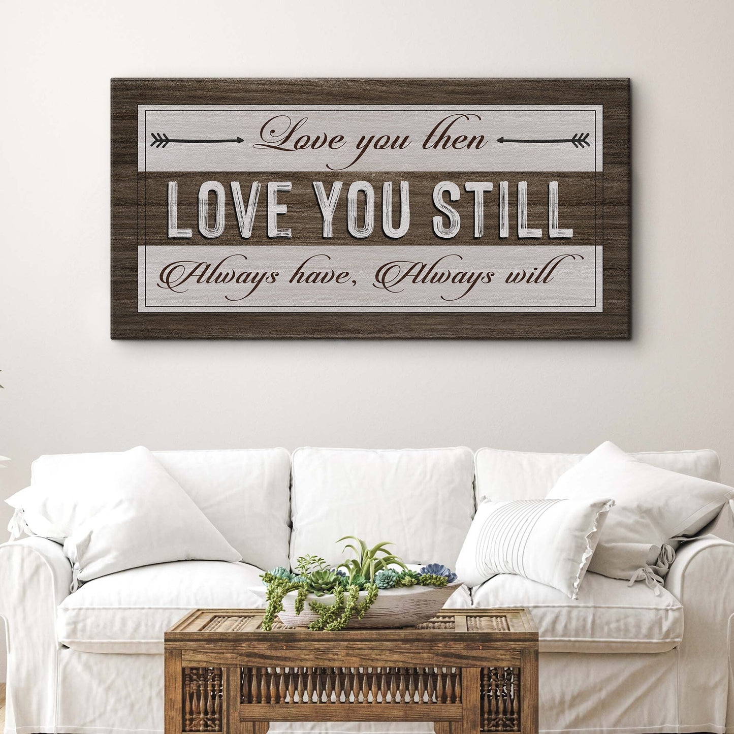 Love You Then Love You Still Canvas Sign