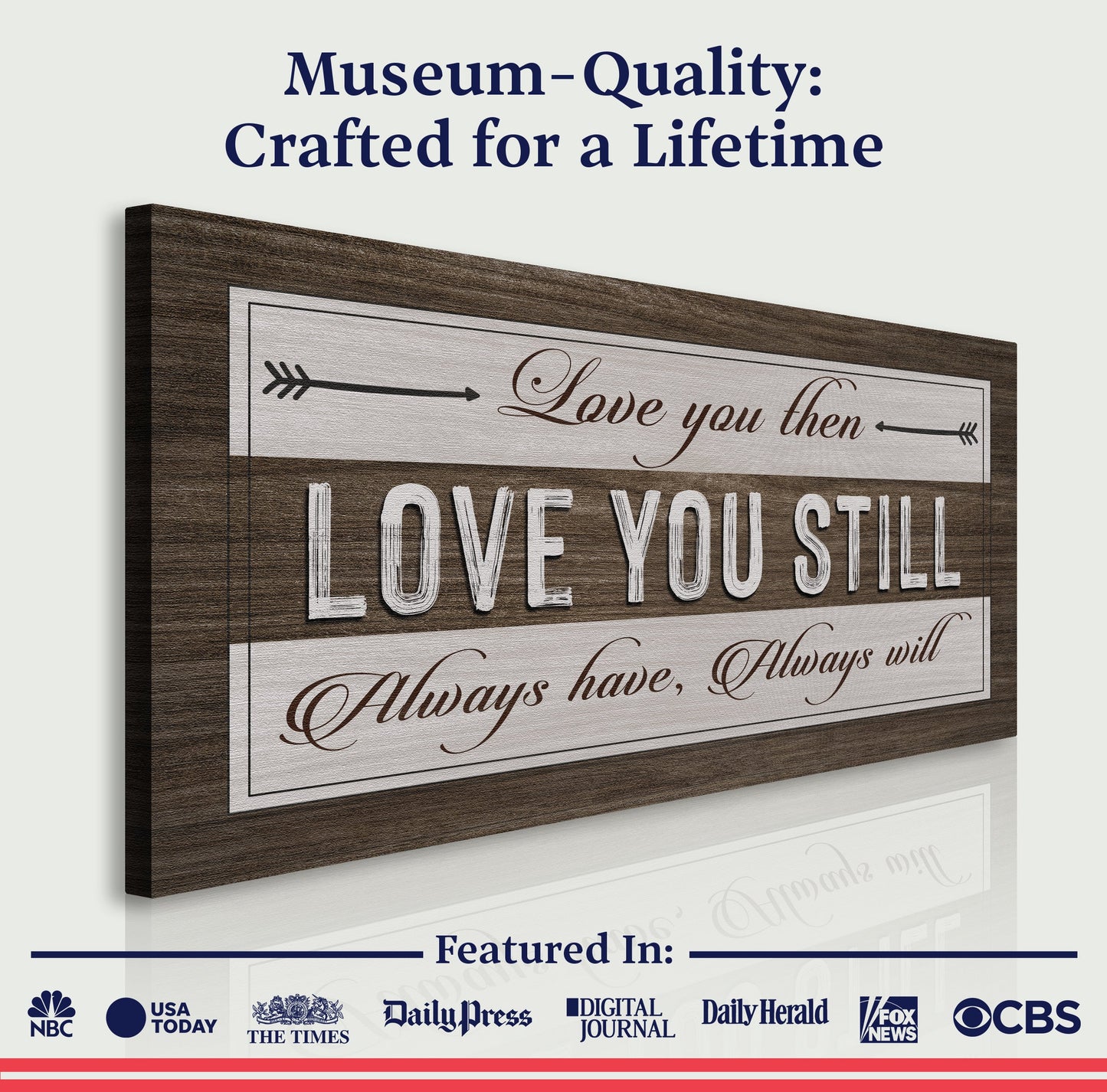 Love You Then Love You Still Canvas Sign