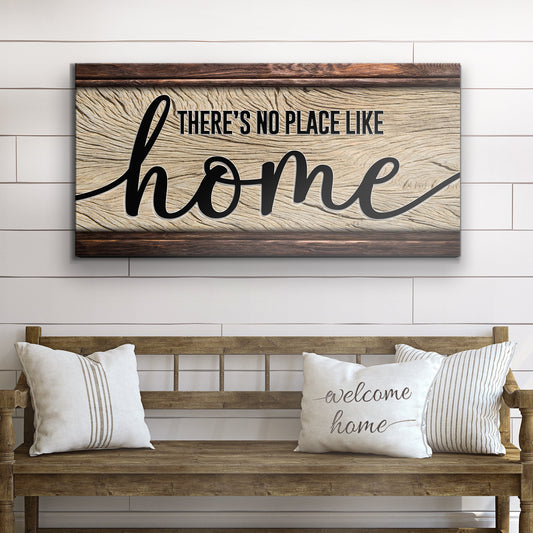 No Place Like Home Canvas Wall Sign