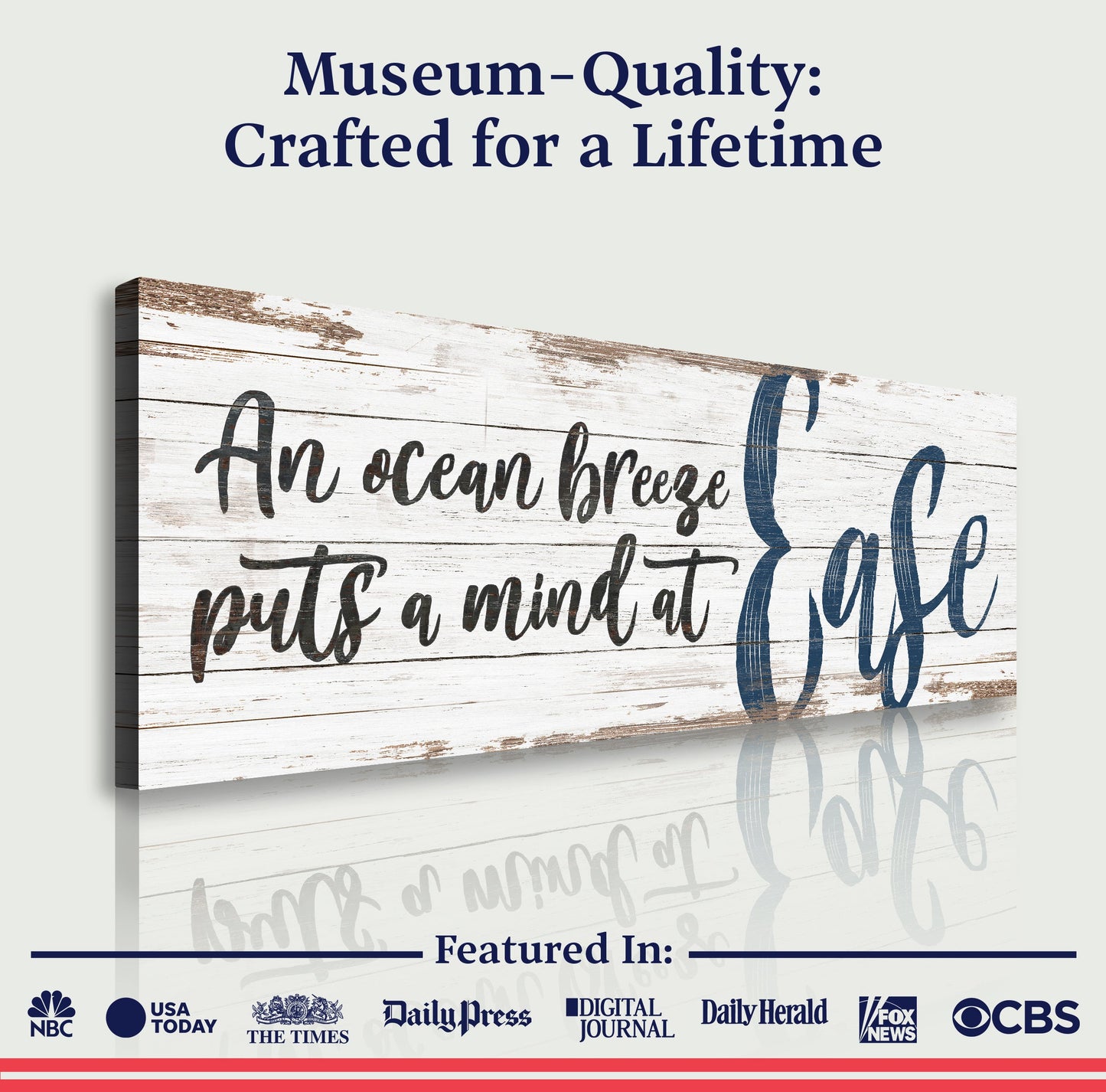 Coastal Beach House Sign Canvas Wall Art