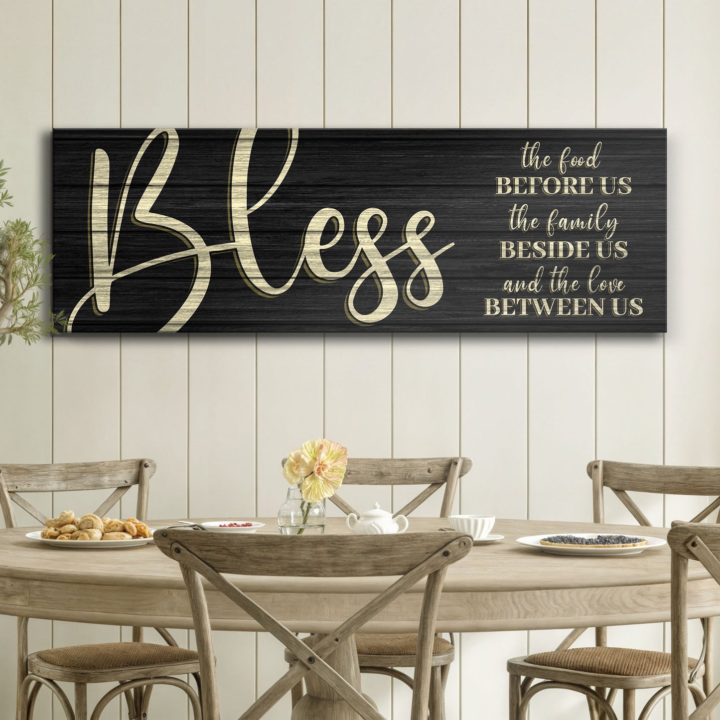 Bless the Food Before Us Canvas Wall Art