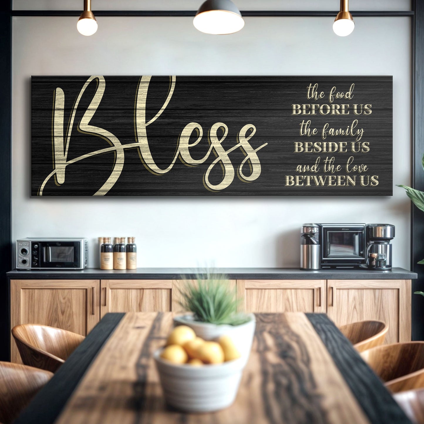 Bless the Food Before Us Canvas Wall Art