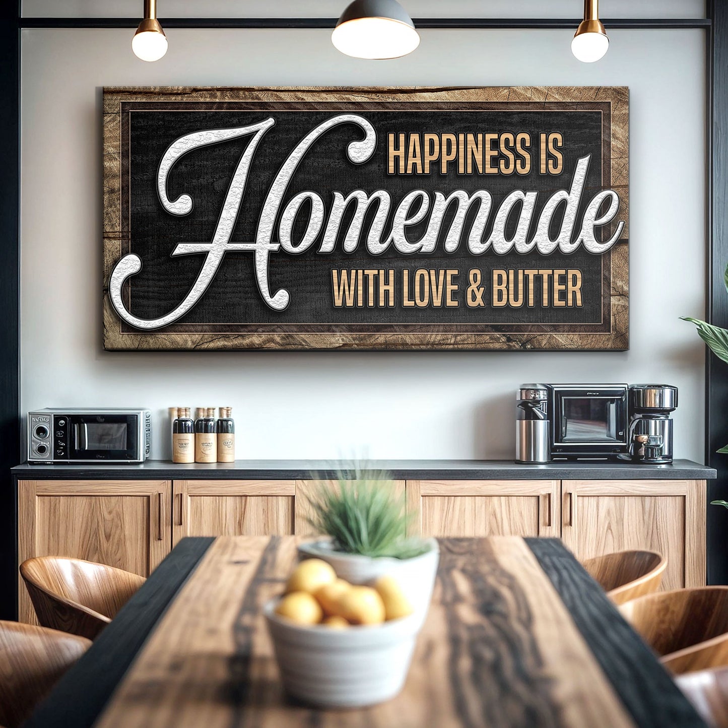 Happiness Is Homemade Kitchen Canvas Wall Art II