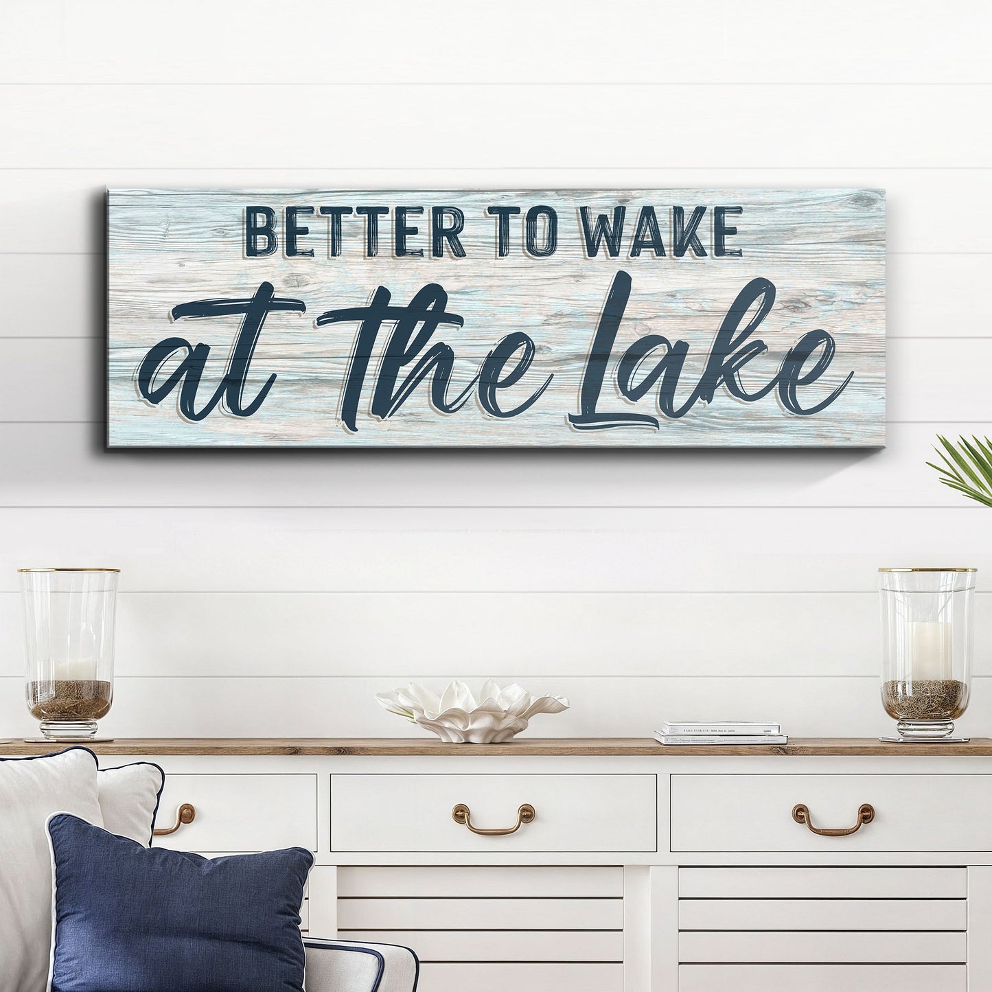 Better to Wake at the Lake Canvas Wall Art