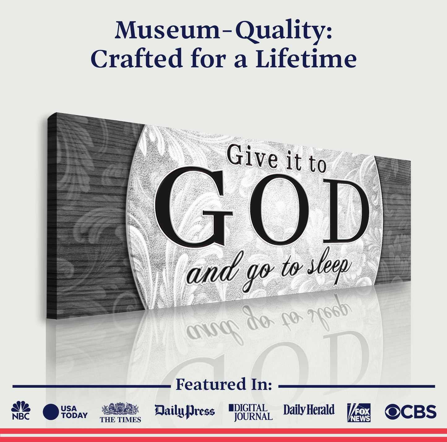 Give It To God And Go To Sleep Faith Canvas Wall Art III