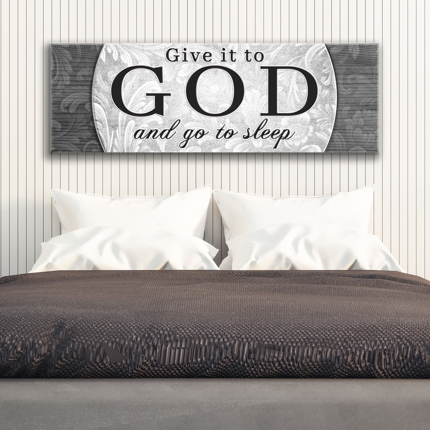 Give It To God And Go To Sleep Faith Canvas Wall Art III