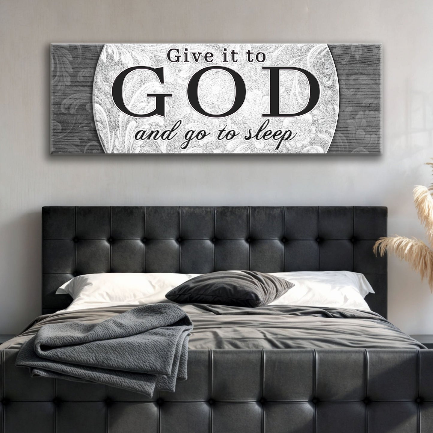 Give It To God And Go To Sleep Faith Canvas Wall Art III