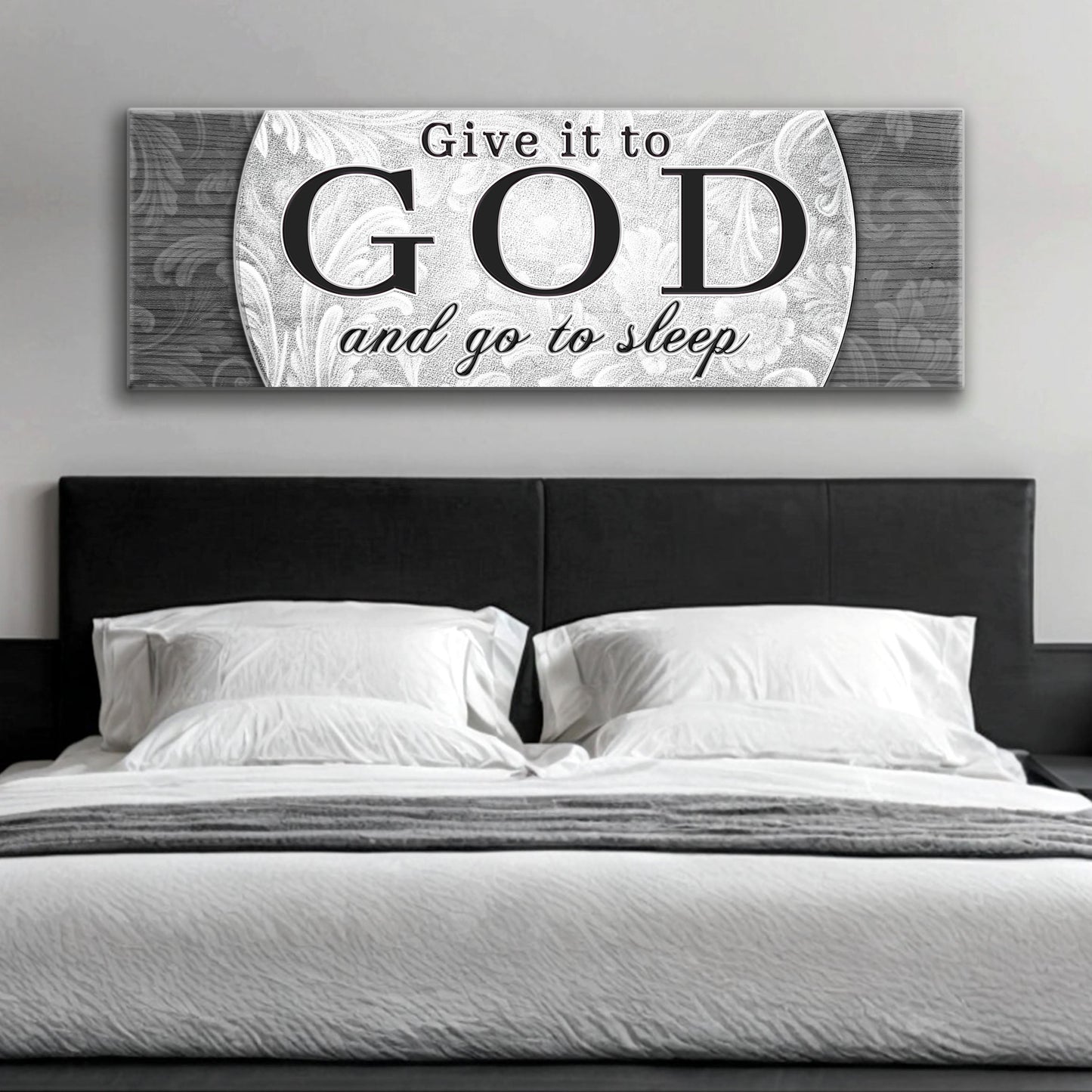 Give It To God And Go To Sleep Faith Canvas Wall Art III