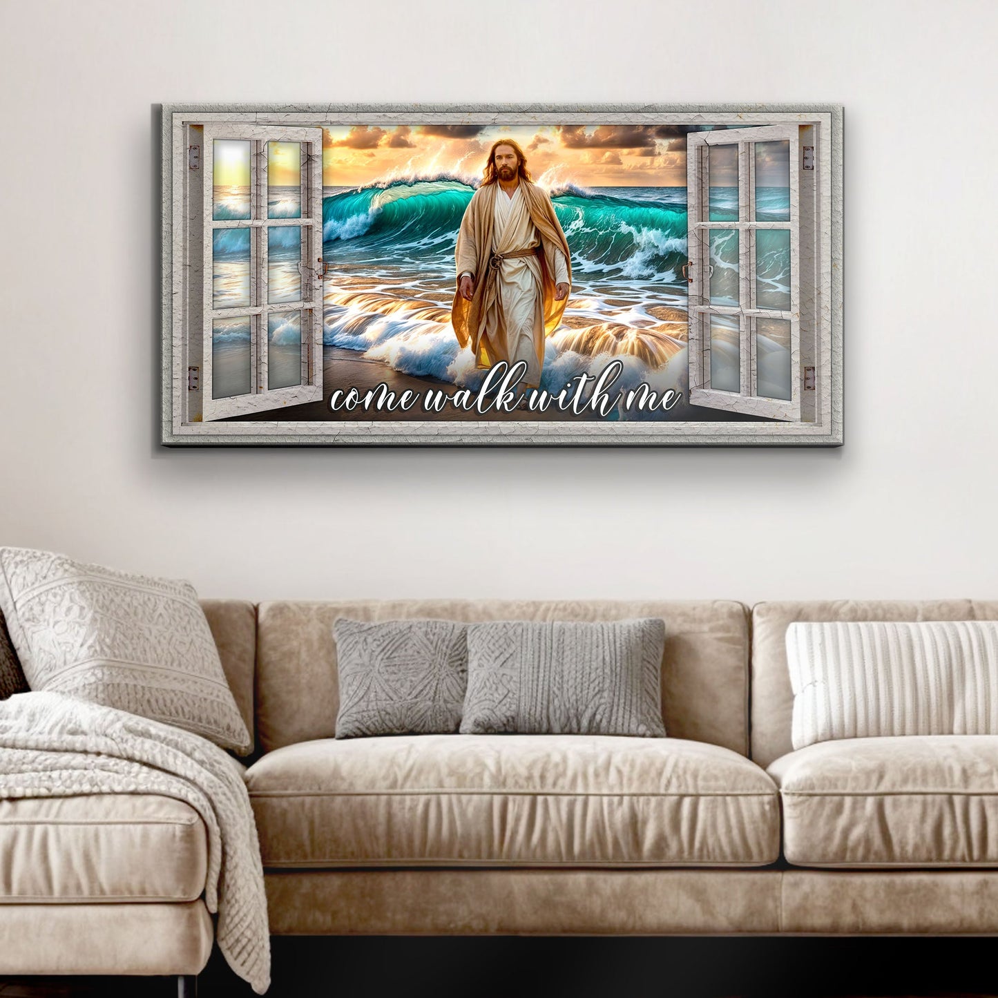 Come Walk With Me Faith Canvas Sign IV