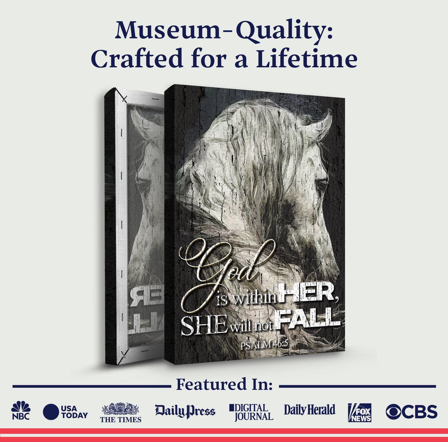 God Is Within Her She Will Not Fall - Psalm 46:5 Canvas Wall Art