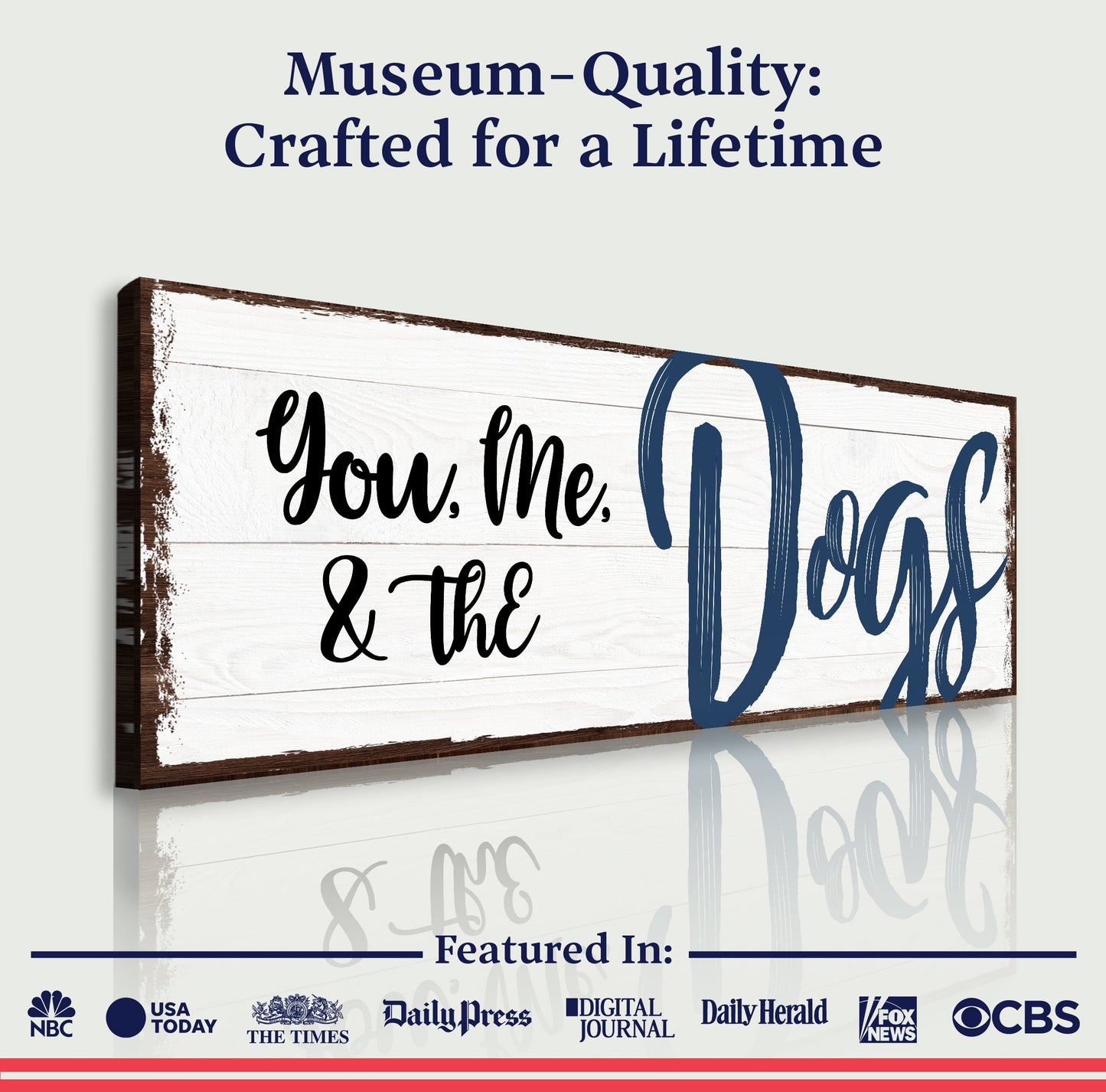 You Me and the Dogs Family Canvas Wall Art