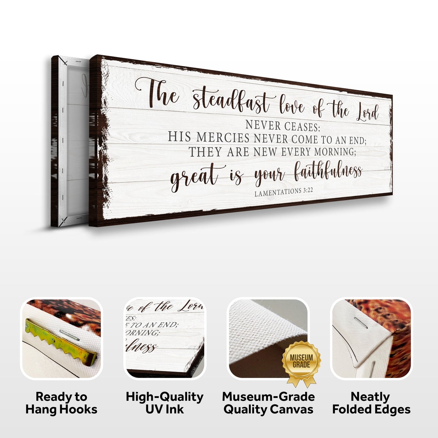 Steadfast Love of the Lord Lamentations 3 Faith Canvas III