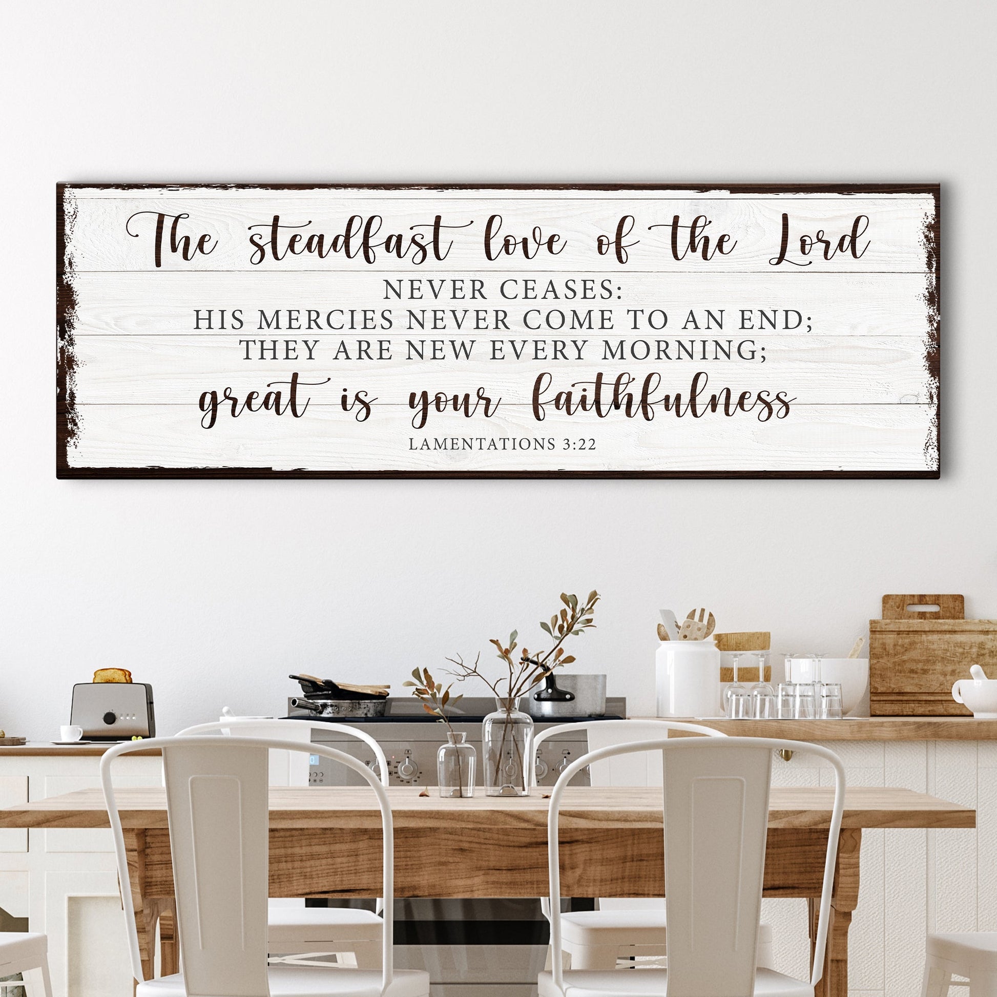 Steadfast Love of the Lord Lamentations 3 faith canvas III tall format, gallery-wrapped