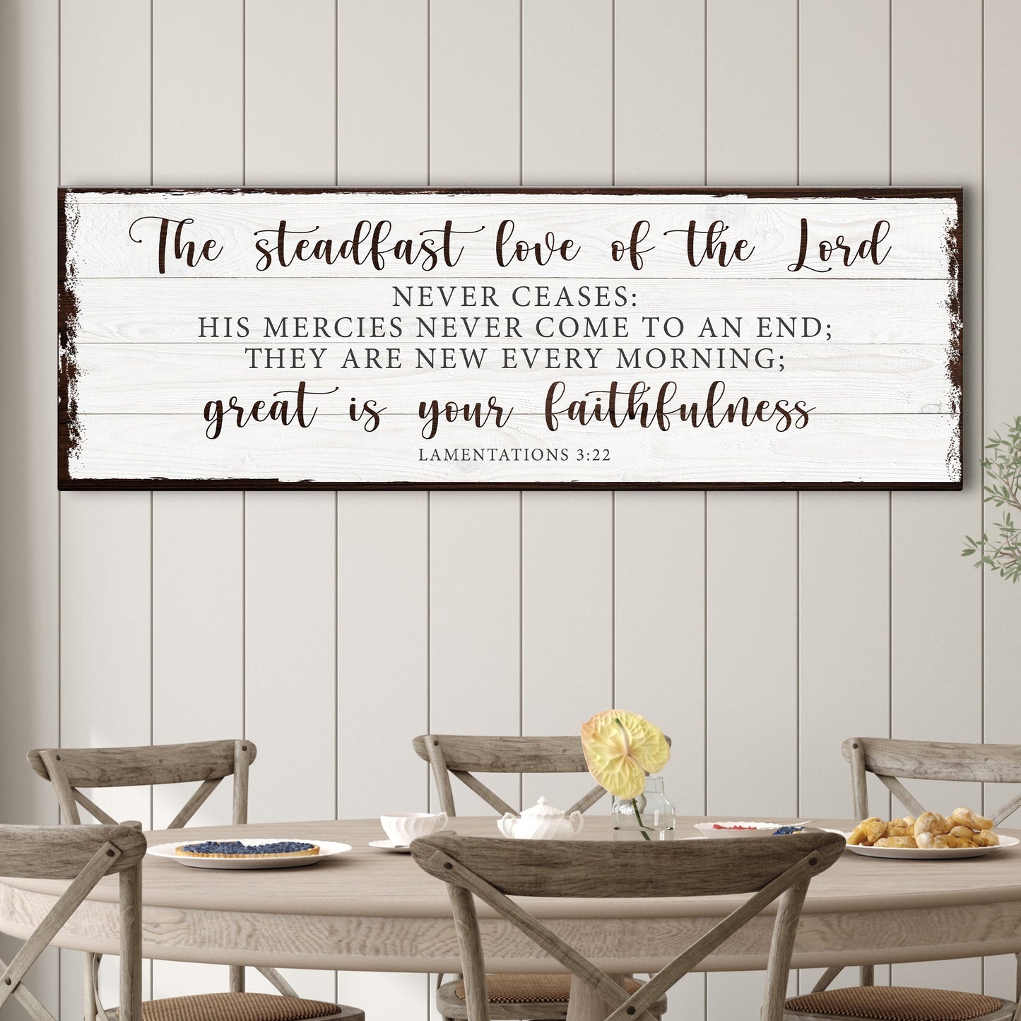 Steadfast Love of the Lord Lamentations 3 Faith Canvas III