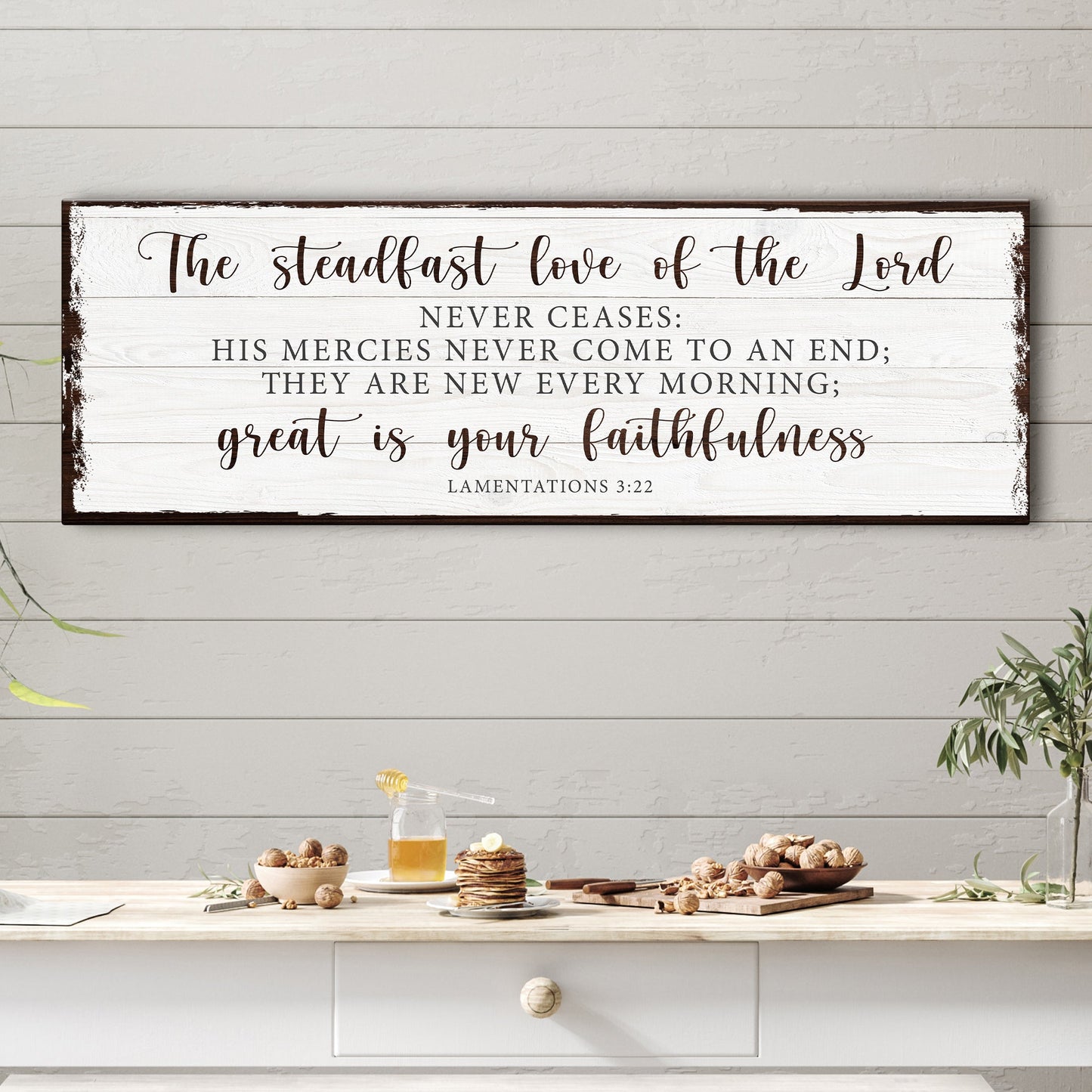 Steadfast Love of the Lord Lamentations 3 Faith Canvas III