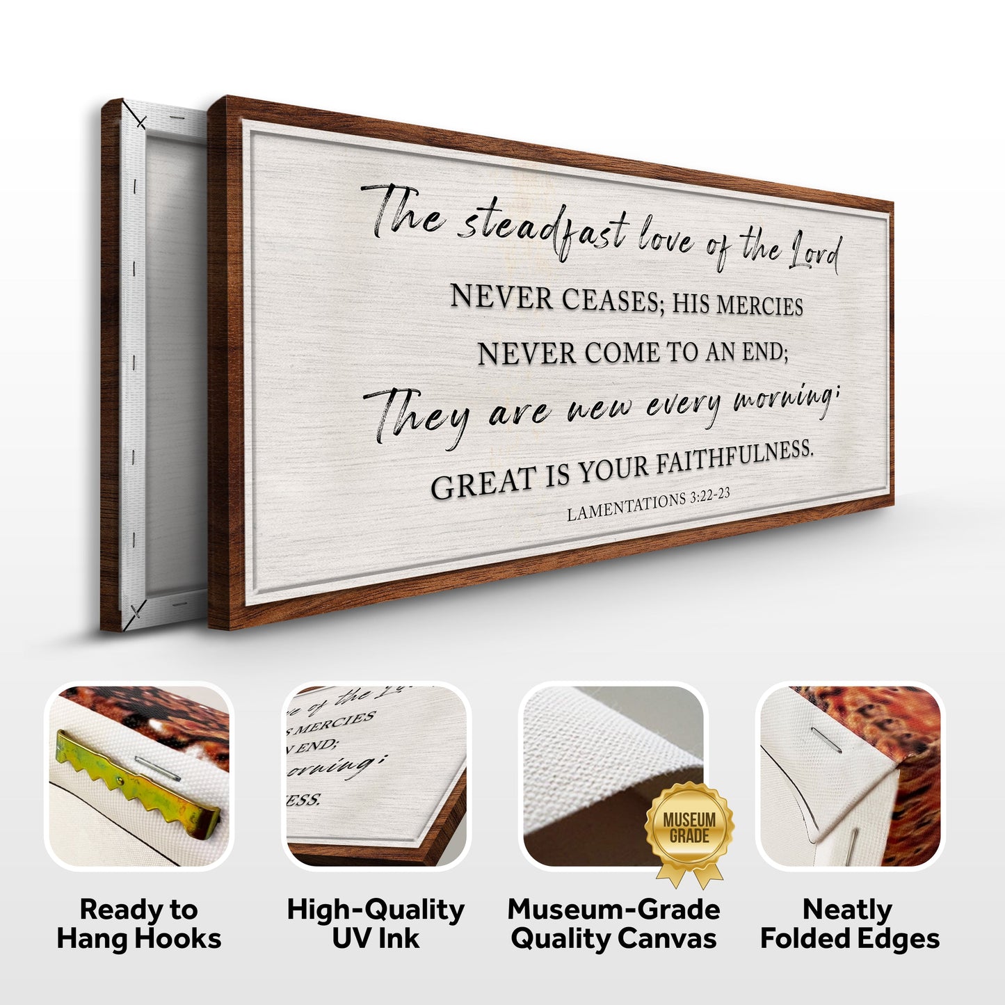 Steadfast Love of the Lord Lamentations 3 Faith Canvas II