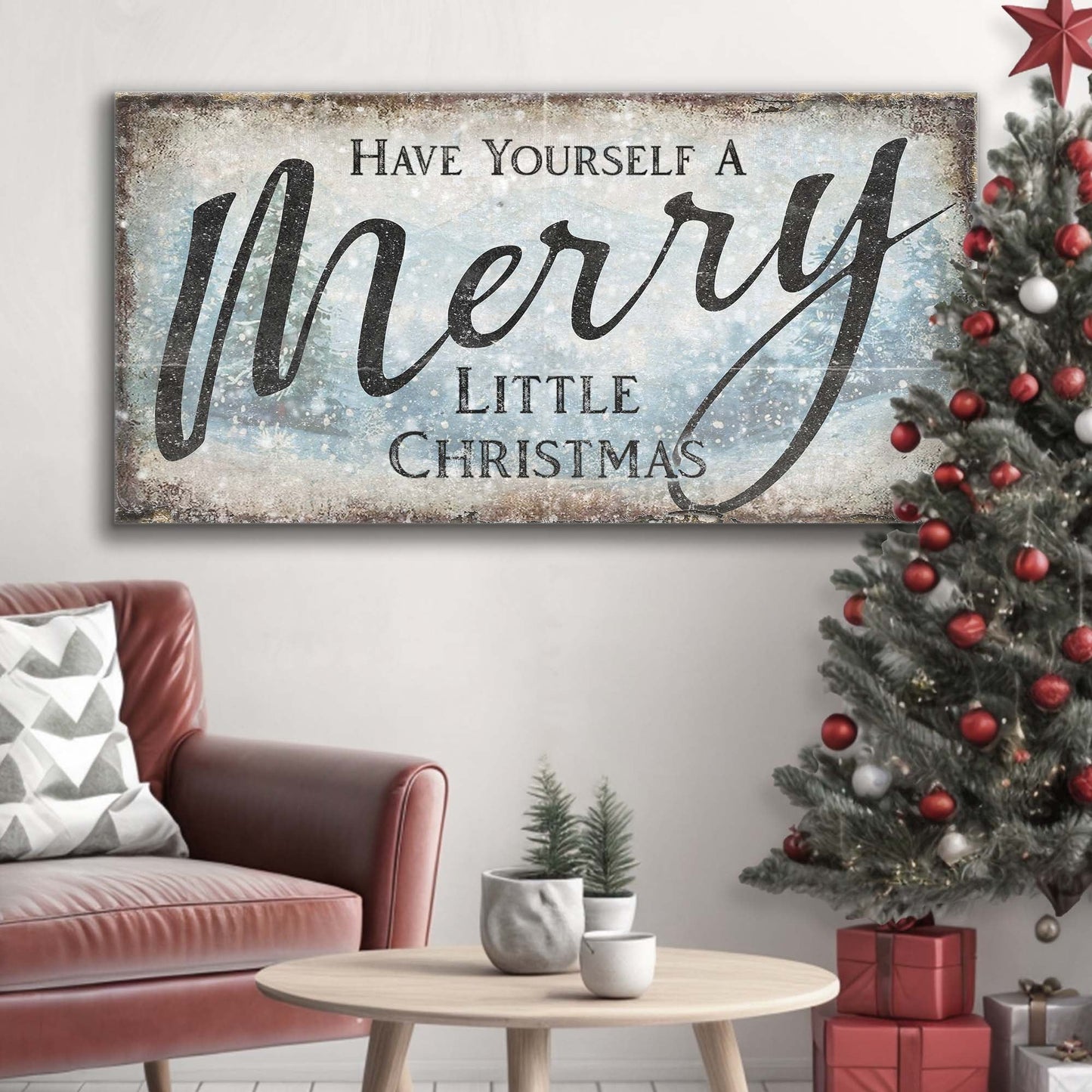 Have Yourself a Merry Little Christmas Canvas Wall Art XI