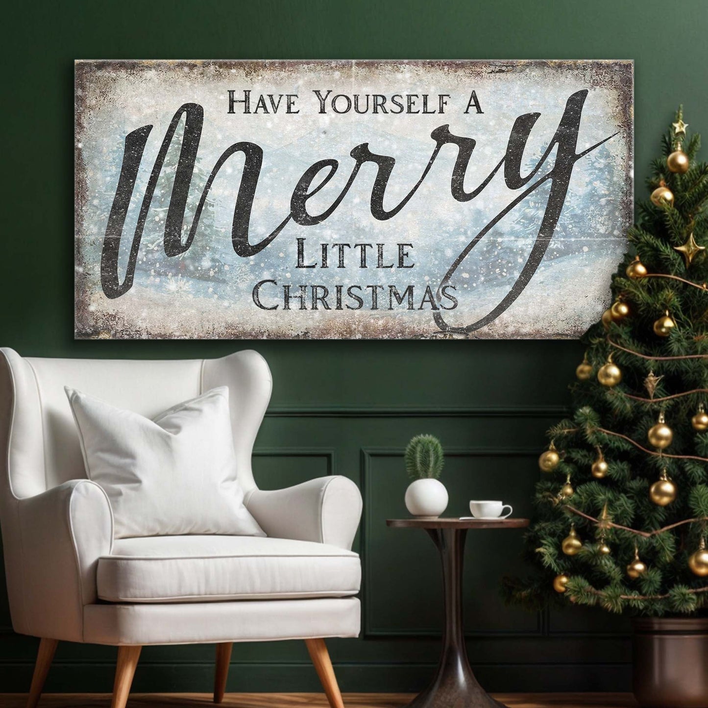 Have Yourself a Merry Little Christmas Canvas Wall Art XI