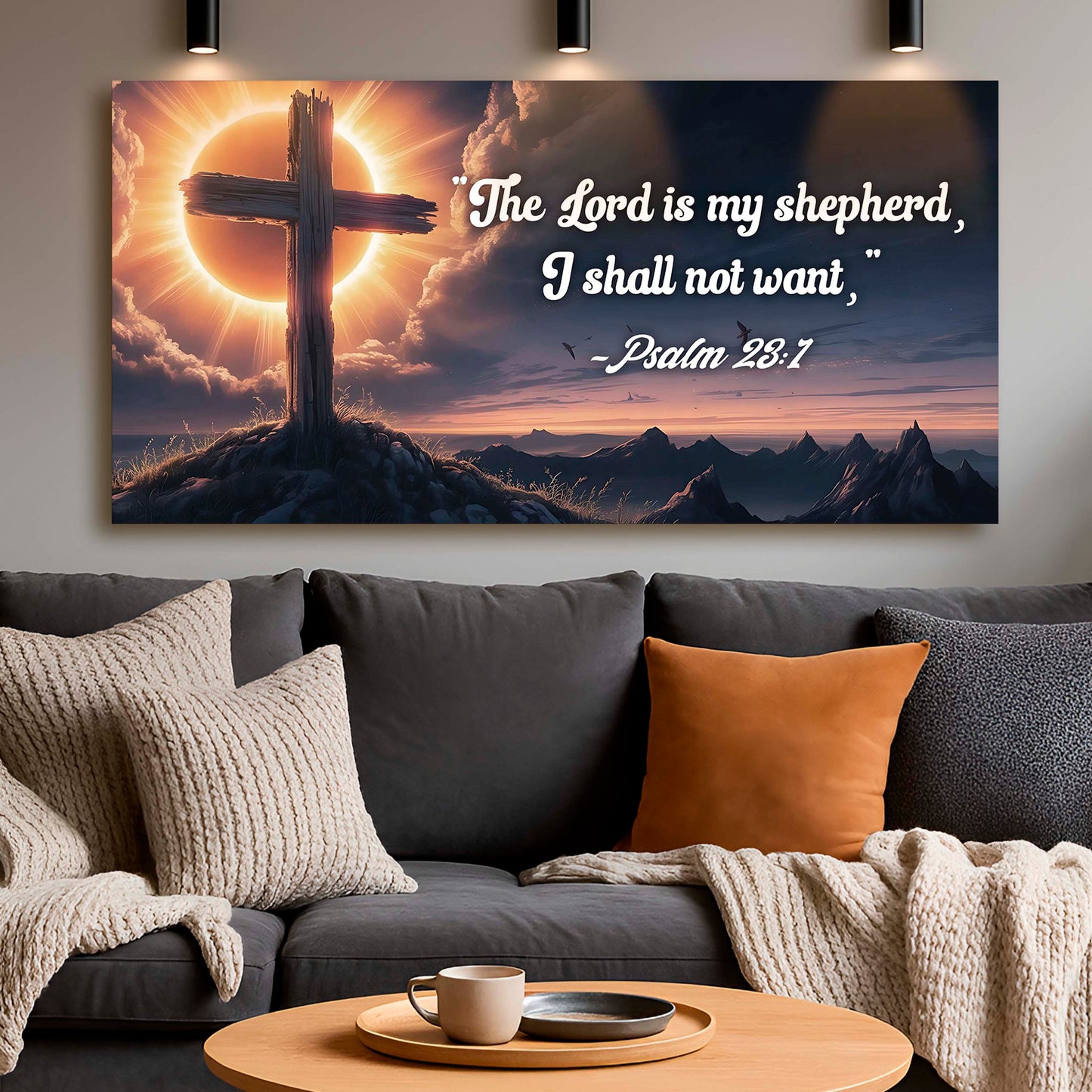 Psalm 23:1 The Lord Is My Shepherd I Shall Not Want Canvas