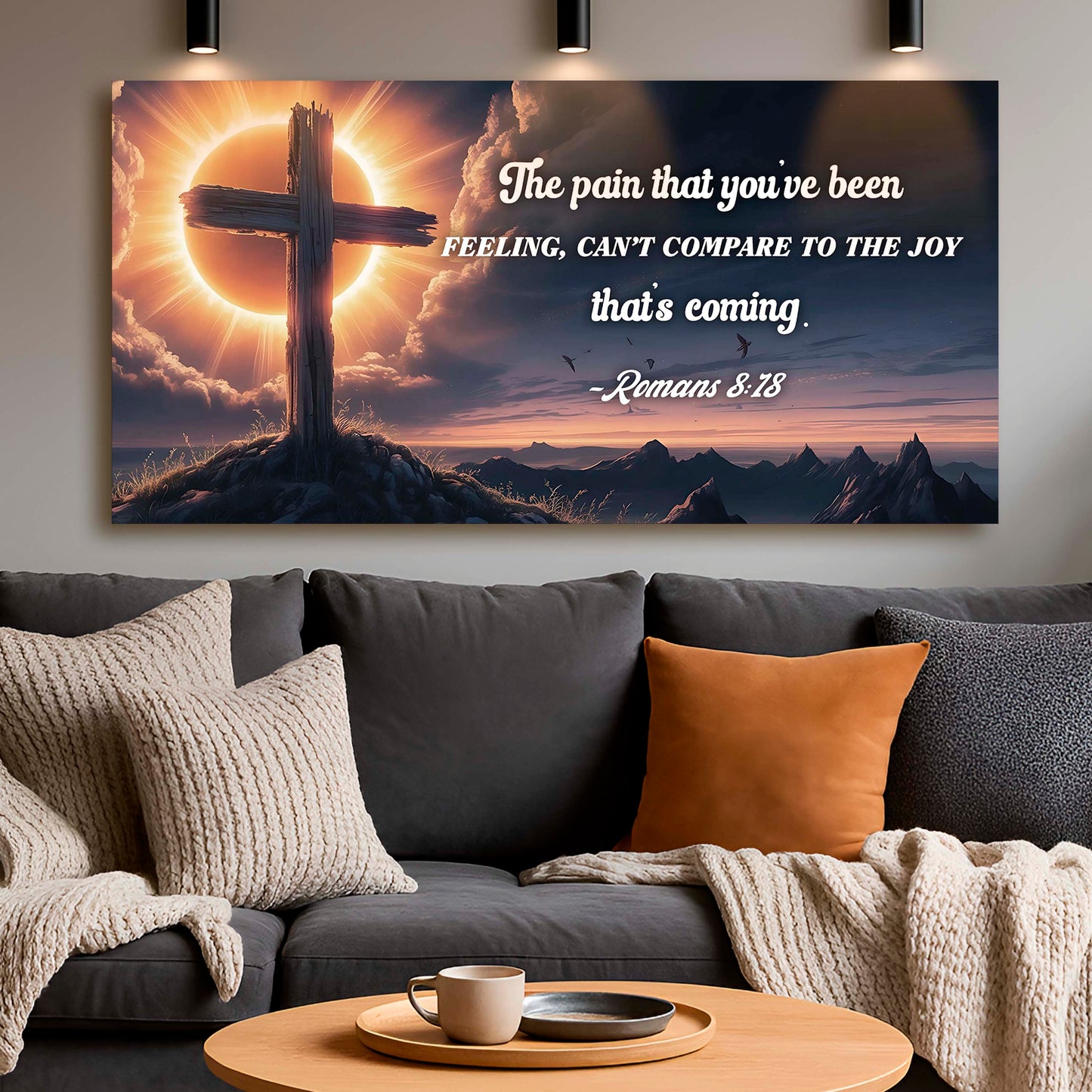 Romans 8:18 The Joy That's Coming Faith Canvas Sign